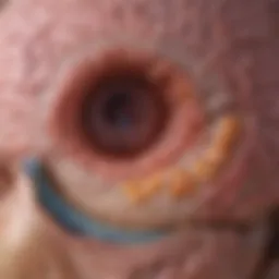 Illustration of parietal glioma pathology