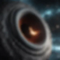 A visualization of a black hole's event horizon