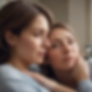 Artistic depiction of emotional support for families affected by pancreatic cancer