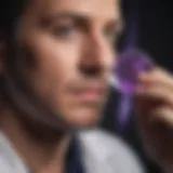 Close-up of a medical professional examining a pancreatic cancer diagnosis