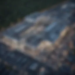 Aerial view of a pharmaceutical manufacturing facility