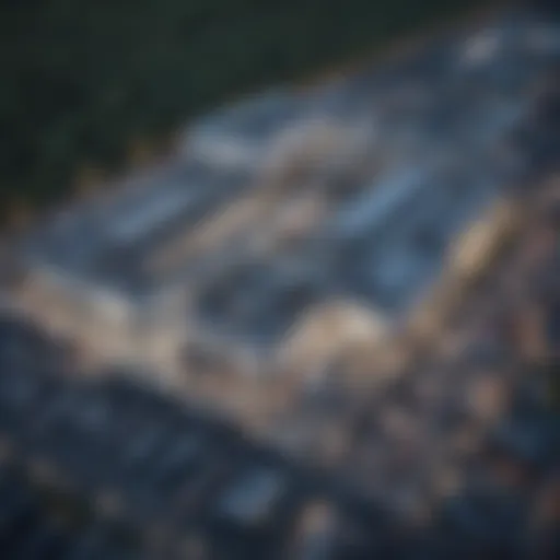 Aerial view of a pharmaceutical manufacturing facility