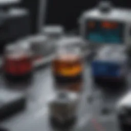 Illustration of UV-Vis spectrophotometer components