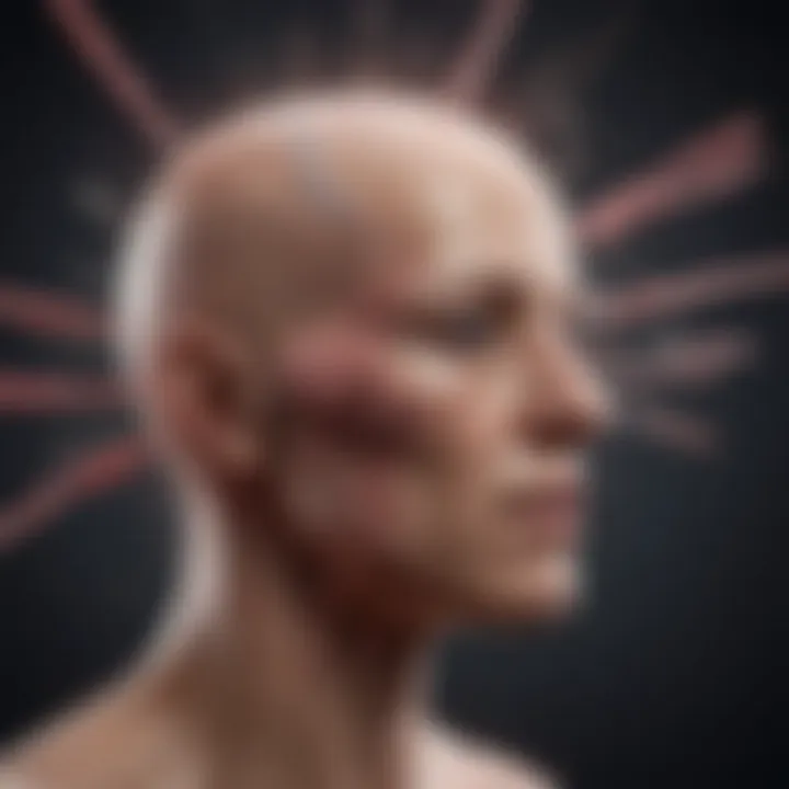 Diagram illustrating the impact of cancer on immune responses