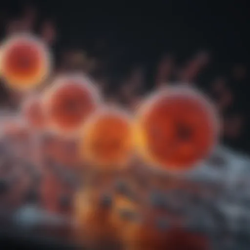 Illustration depicting the biochemical reaction of urease activity in microorganisms.