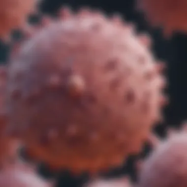 Microscopic Examination of Lobular Breast Cancer Microscopic view of lobular breast cancer cells