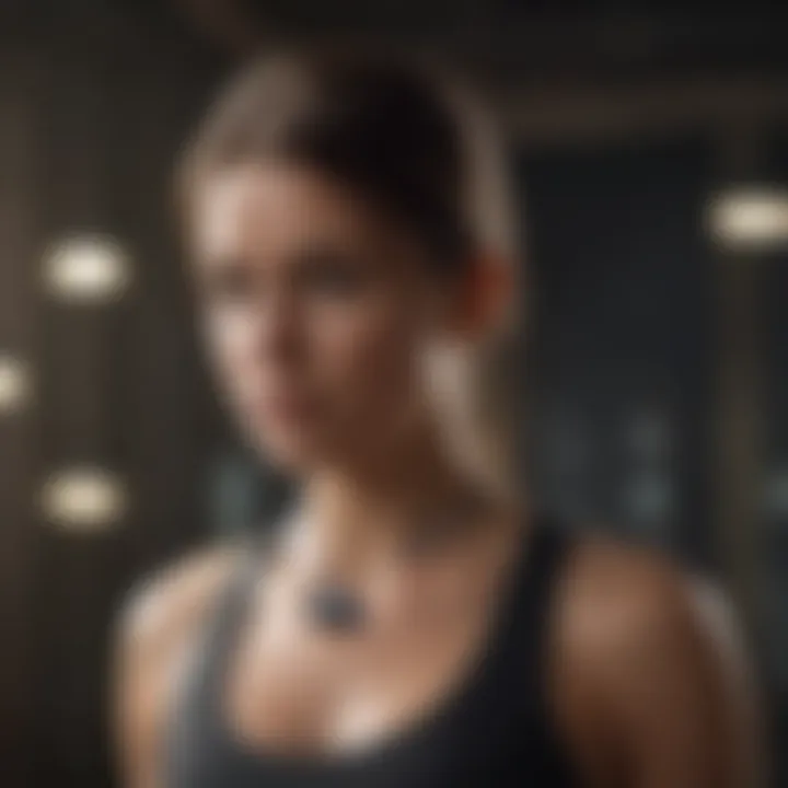Fitness tracker illustrating user engagement during exercise