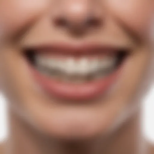 Close-up of orthodontic braces